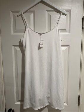 J. Crew White Sporty Spaghetti Strap workout dress NWT XL
